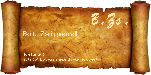 Bot Zsigmond névjegykártya